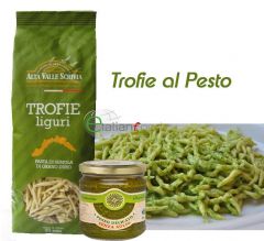 Trofie Artisan with Pesto Sauce (without garlic)