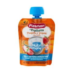 Strawberry Apple and Yogurt Squeezer and Taste Plasmon
